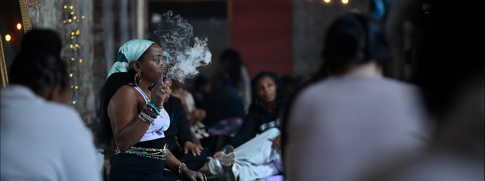 Person enjoying a moment of self-discovery